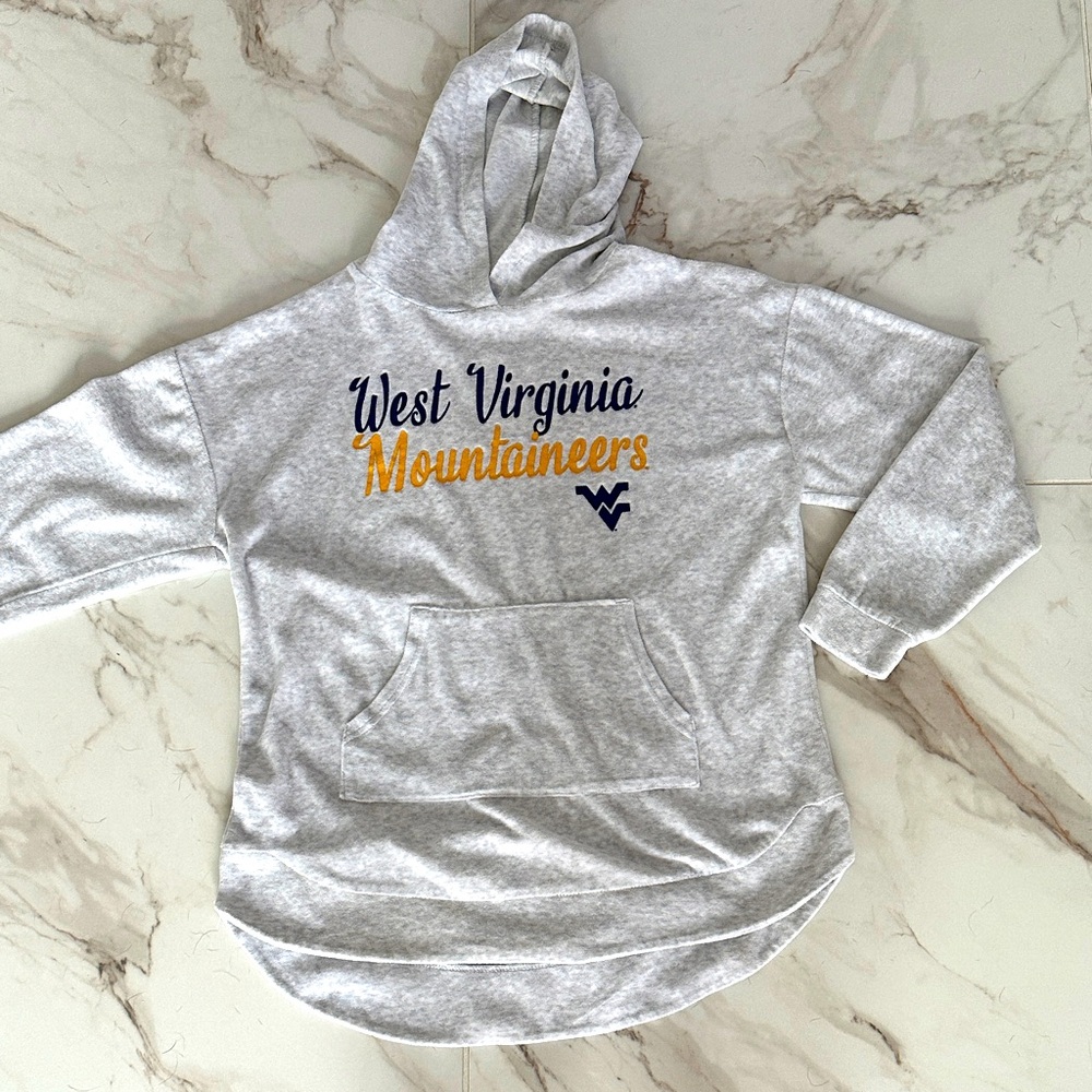 West Virginia Mountaineers Grey Hoodie Medium